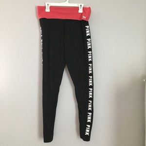 PINK Victoria’s Secret fold over yoga leggings.